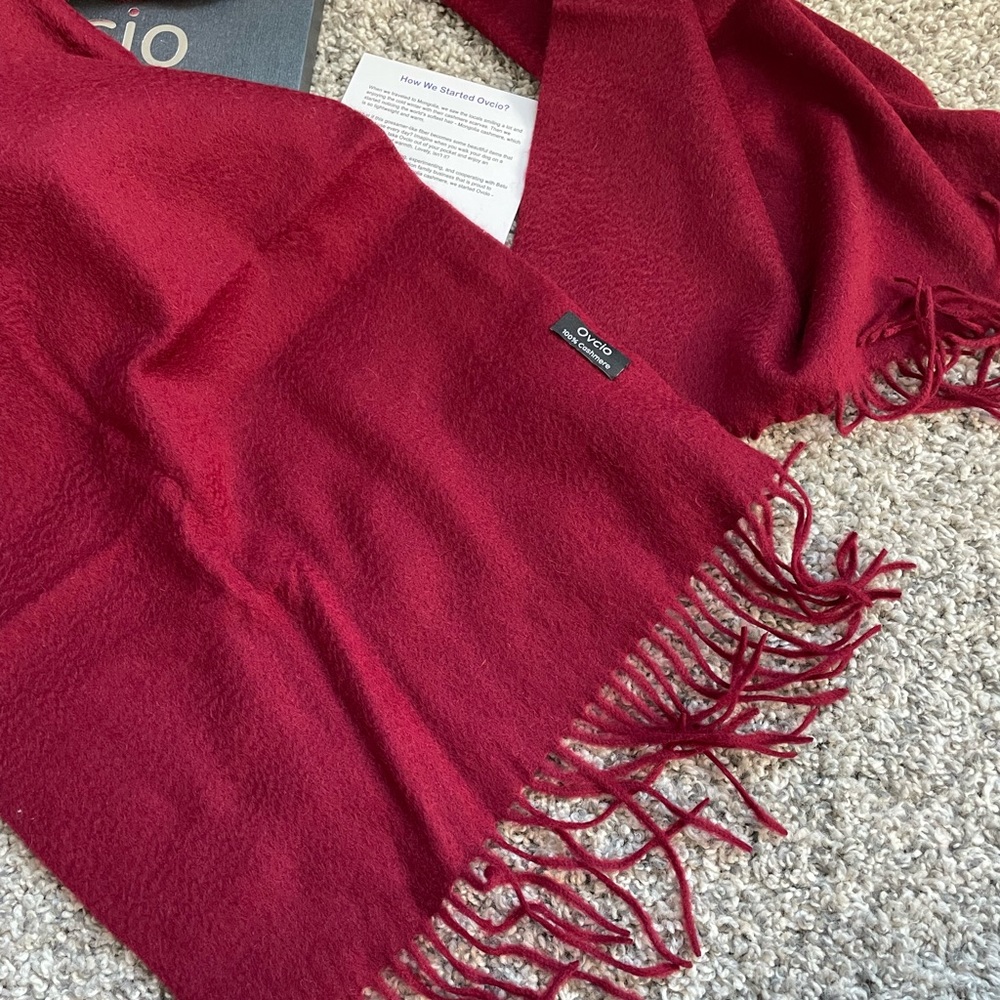 Ovcio Cashmere Scarf - wine red